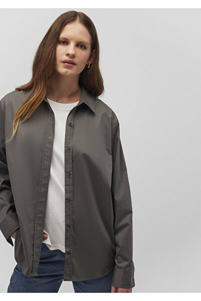 Mavi Antrasit Gömlek Loose Fit / Bol Rahat Kesim 1210943-70121