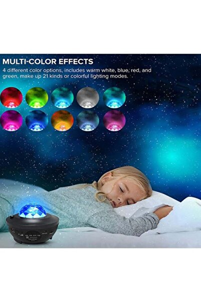 fulina Nebula LED Night Light, Galaxy Star Projectorfor Room Decor, Remote & Bluetooth Speaker, Black