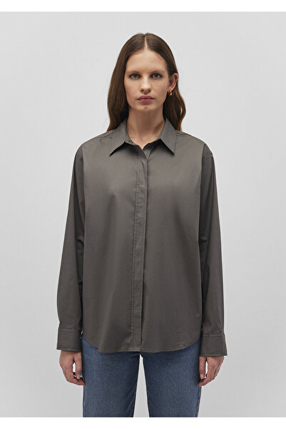 Mavi Antrasit Gömlek Loose Fit / Bol Rahat Kesim 1210943-70121