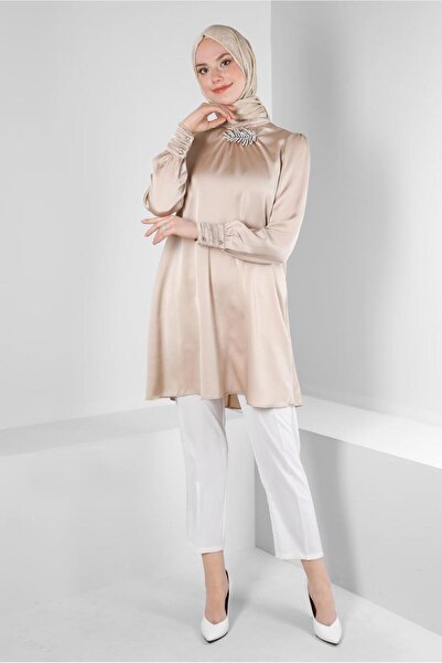 Alvina ACCESSORY DETAILED SATIN TUNIC 43523