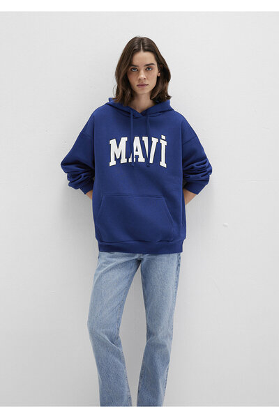 Mavi Logo Baskılı Sweatshirt Oversize/Geniş Kesim 1600361-70722