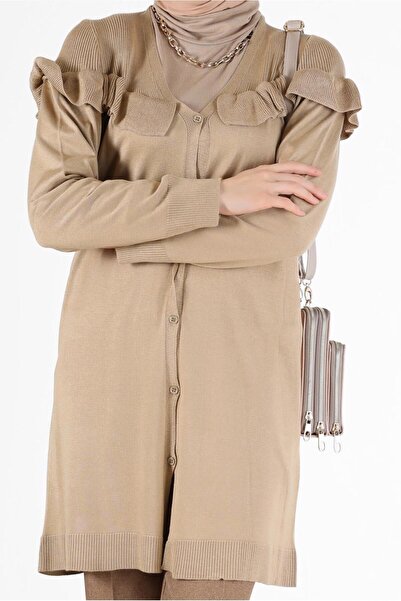 Alvina FIRFIR DETAYLI V YAKA DÜĞMELİ TRİKO HIRKA 42080