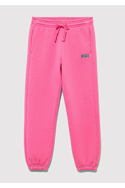 Mavi Logo Baskılı Kapüşonlu Pembe Sweatshirt 7610035-70982