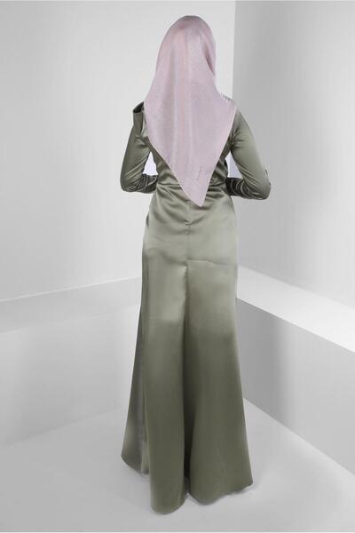 Alvina PUL PAYET İŞLEMELİ SATEN ABİYE ELBİSE 50361