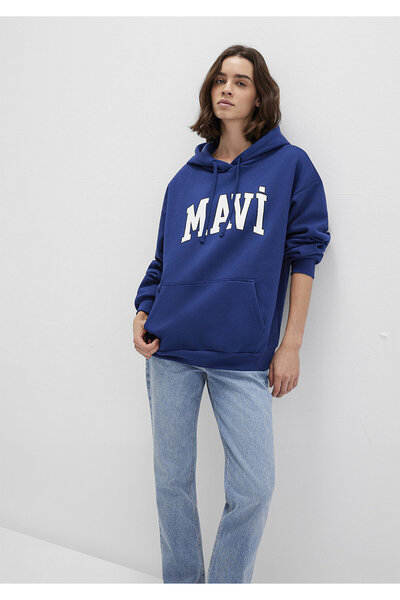 Mavi Logo Baskılı Sweatshirt Oversize/Geniş Kesim 1600361-70722