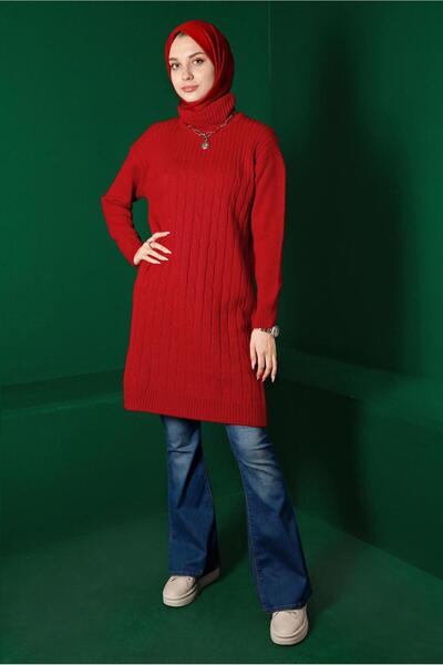 Alvina KNITTED PATTERNED THROAT KNIT TUNIC 43185