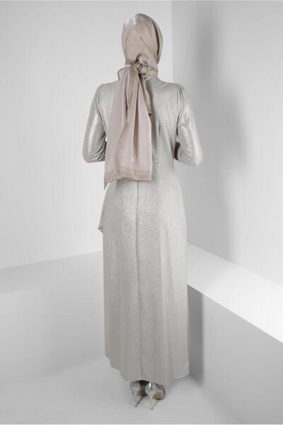 Alvina TAŞ BASKILI SİMLİ ABİYE ELBİSE 50398