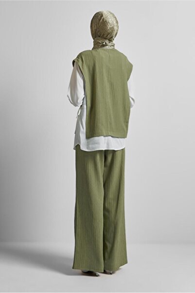 Alvina Shirt Collar Pants Suit 45754