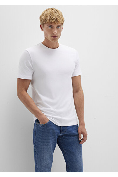 Mavi Stretch White Basic T-shirt Fitted / Bodycon Cutout 061747-620
