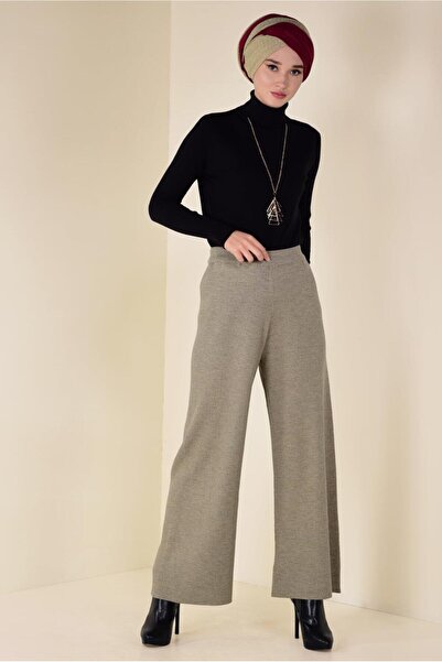 TRENDTESETTÜR Γυναικείο Μπεζ Πλεκτό Παντελόνι 7400