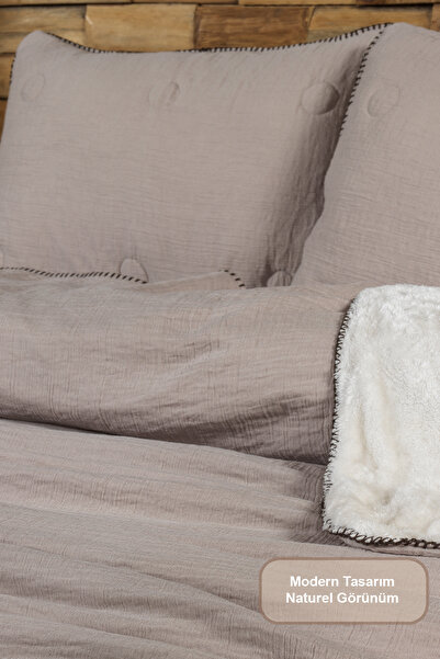 Elart Palermo Comfort Uyku Seti Çift Kişilik 3 Parça (220x240 cm) Bej