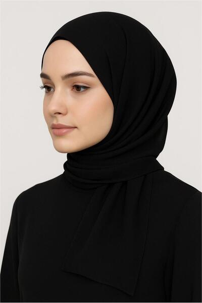 TRENDTESETTÜR Women's Black Chiffon Shawl t 0010