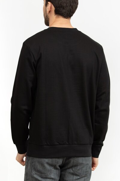 BOSS Erkek Marka Logo Detaylı Regular Fit Uzun Kollu Siyah Sweatshirt 50507939-001