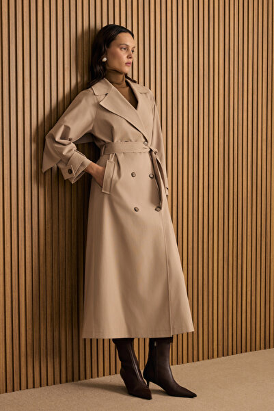 Aker 7178111 Sırtı Rüzgarlıklı Pardösü