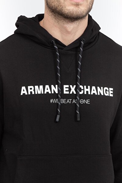 Armani Exchange Ανδρικό SWEAT 6RZMHF ZJDGZ 1200 από οργανικό βαμβάκι με κουκούλα κανονική εφαρμογή