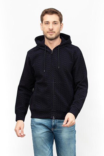 Emporio Armani Men's Cotton Long Sleeve Woven Daily Use Navy Blue Sweatshirt ...