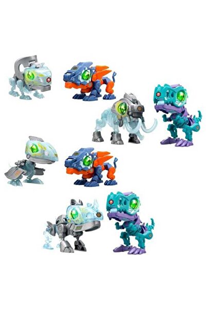 Genel Markalar Biopod Cyberpunk İkili Dinozor Robot 8li Display Asorti SIL88112