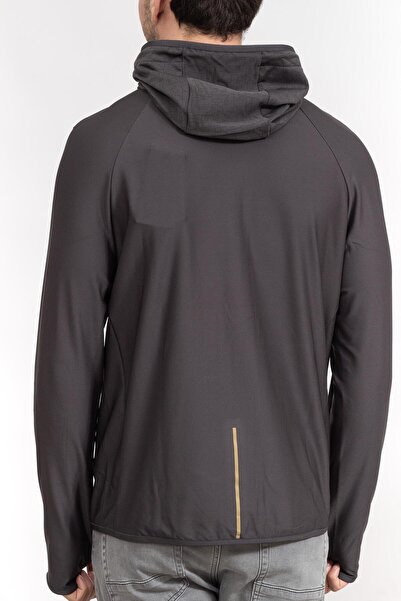 BOSS Regular Fit Yansıtıcı Desenli Aktif Streç Fermuarlı Kapüşonlu Sweat Erkek SWEAT 50493465 027