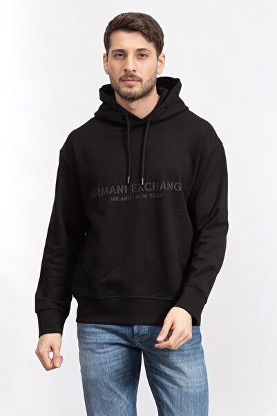 Armani Exchange Logo Cotton Hooded Regular Fit Sweat Men's SWEAT 6RZMLE ZJ4XZ 1200