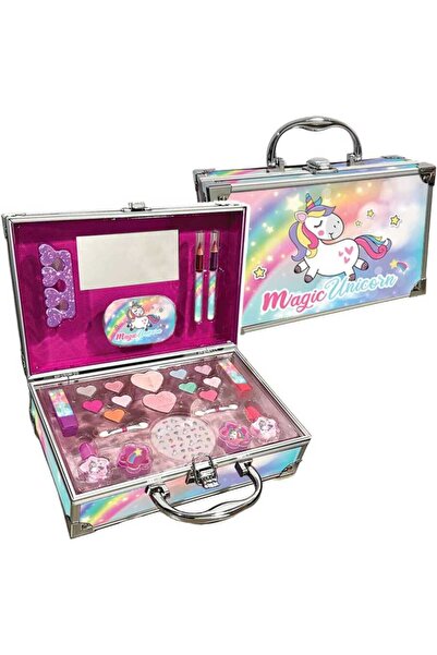 Girabrilla حقيبة مكياج للأطفال على شكل وحيد القرن السحري