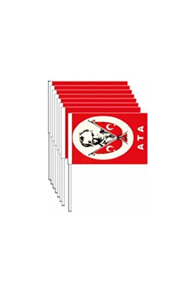 Vatan Eren Stick Flag 100 Pcs Small 12.5 X 19