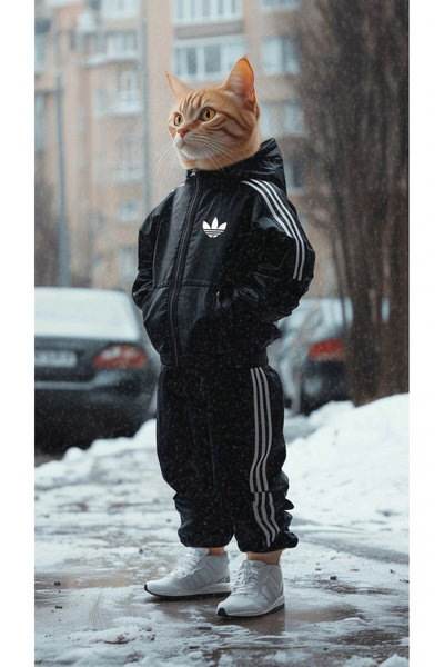 aydın garage Kedi Kapı Direk Kaplama Folyosu BASKILI STİCKER Sağ-Sol 2 Adet 22*50 CM