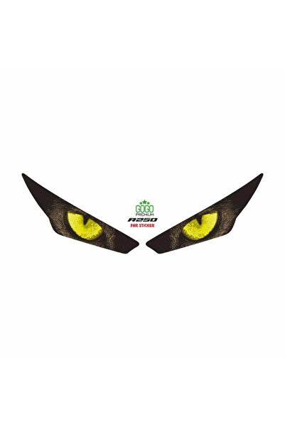 Genel Markalar RKS R250 2023 UYUMLU FAR STİCKER SARI GÖZ