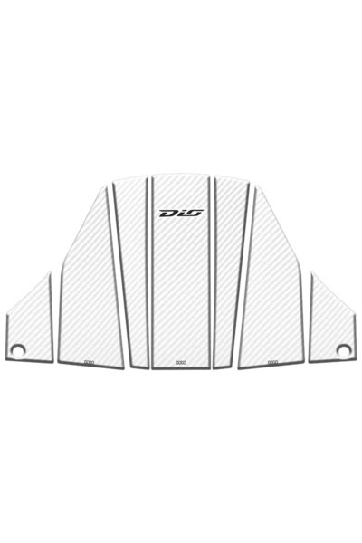 Genel Markalar Honda Dio 110 Tank Pad 7 Parça Beyaz Karbon