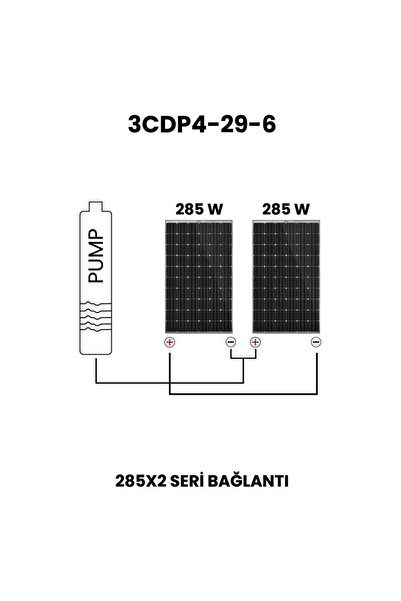 Cacheng 24 Volt 370 Watt Dc Solar Güneş Enerjili Fırçasız Kademeli Dalgıç Pompa 29 mss 4 m³/h