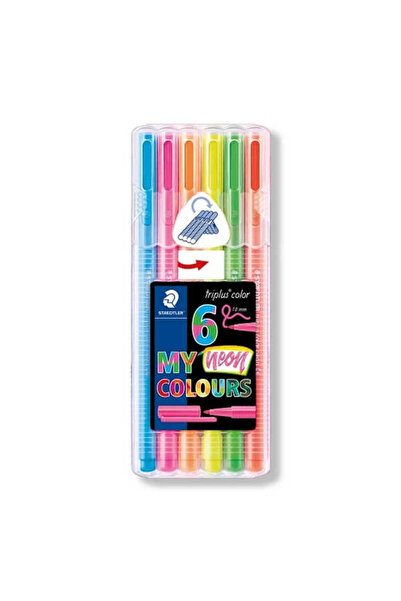 Staedtler Triplus Color Keçeli Kalem Neon Renk 1.0 mm 6 lı Set 323 SB6CS1