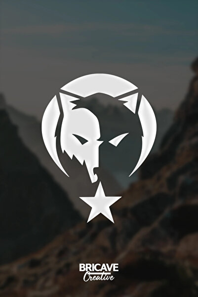 Genel Markalar Kurt Börü Logo Araba-motosiklet Sticker 22x28cm