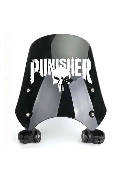 aydın garage Punisher Ön Cam Sticker Motorsiklet Beyaz Sticker