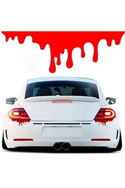 Genel Markalar Kan damlası 1 adet, oto sticker,far altı kan damlası kırmızı renk, araba sticker,