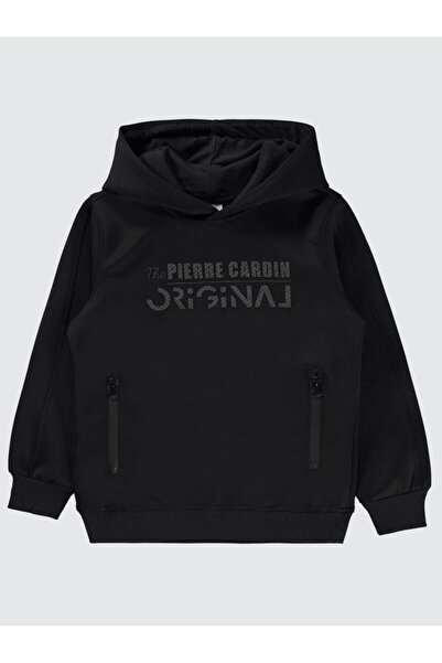 Pierre Cardin Original Baskılı 6-9 Yaş Sweatshirt - Siyah 9-10 Yaş