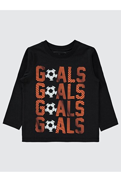 Civil Boys Φούτερ με στάμπα Goals για 2-5 ετών - Μαύρο 4-5 ετών