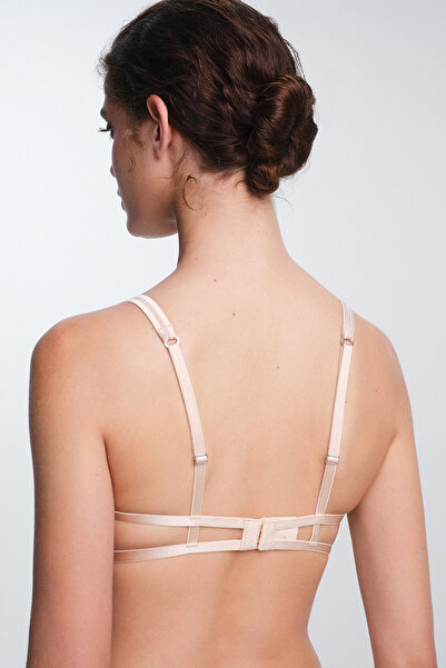 Penti Bej Sandy Taşlı Balensiz Dolgusuz Sütyen
