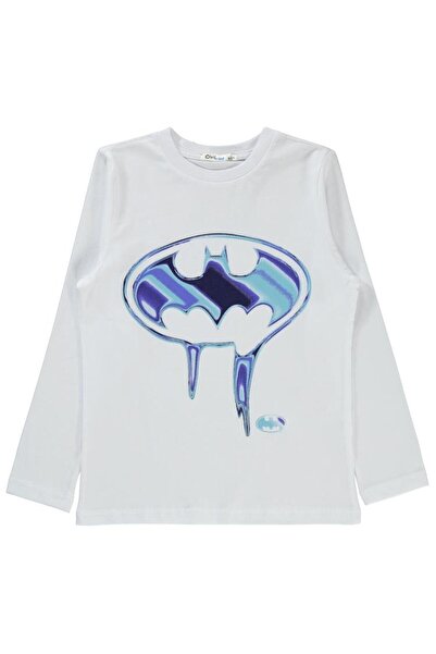 Batman Printed 6-9 Years Old Sweatshirt - White 9-10 Years Old