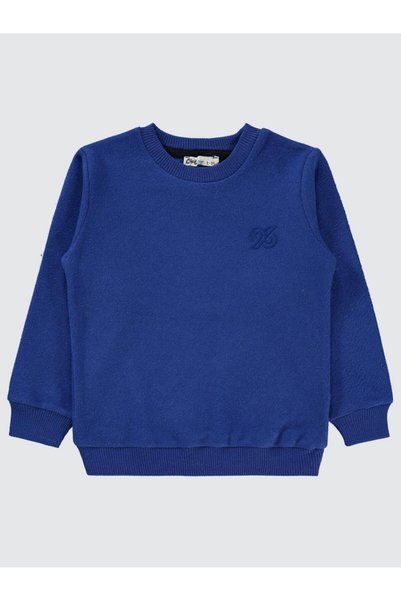 Civil Boys 96 Embroidered Sweatshirt for Ages 2-5 - Blue 3-4 Years Old
