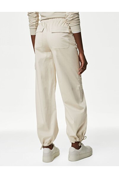 Marks & Spencer Relaxed Fit Yüksek Bel Paraşüt Pantolon