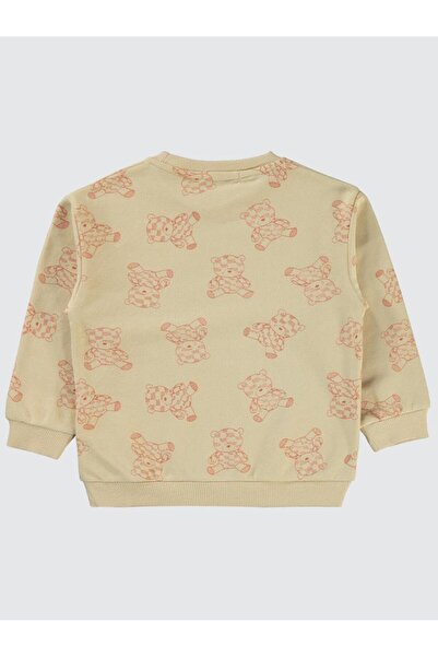 Civil Boys Teddy Bear Printed 2-5 Years Old Sweatshirt - Beige 3-4 Years Old
