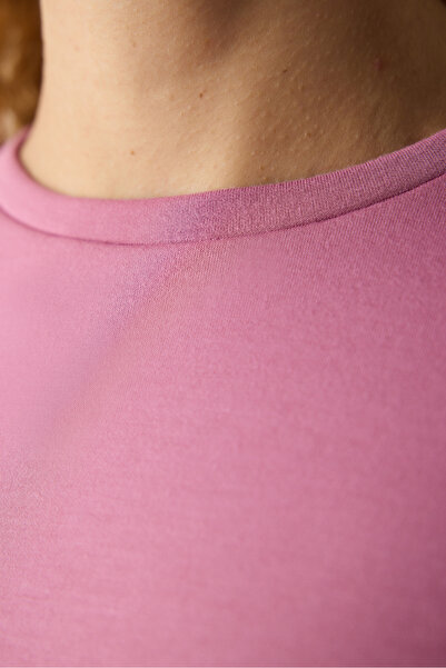 Penti Μπλουζάκι με ροζ λαιμόκοψη Silky Touch