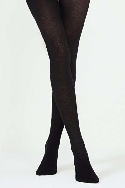 Penti Допълнителен памучен черен чорапогащник