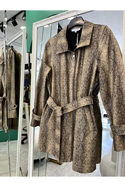 MERAM BUTİK Hale Nagini̇ Leather Jacket - Mink - 2