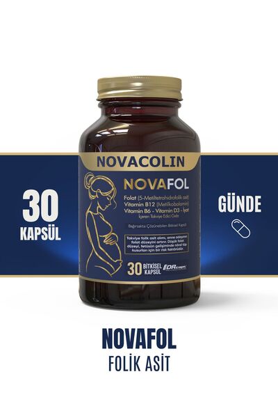 NOVACOLIN Folik Asit 30 Bitkisel Kapsül