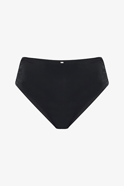 Penti Siyah High Shirred Bikini Altı