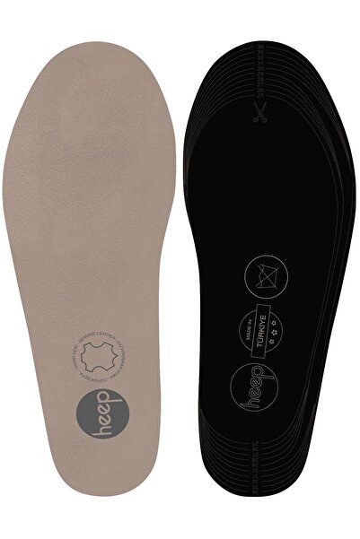 heep Hakiki Deri Ve Anatomik Bej 25-35 Numara Çocuk Ayakkabı İç Tabanlığı