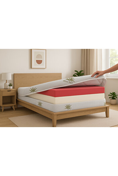 Somnart Husă de saltea 160x200x25, Aloe Vera, matlasată, lavabilă, detașabilă...