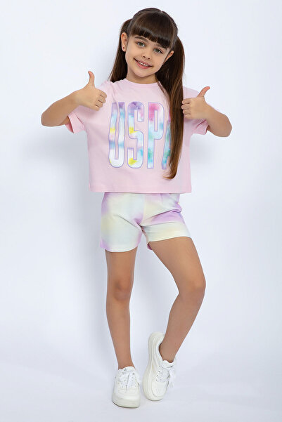 U.S. Polo Assn. U.S. Polo Assn Kız Çocuk Pembe Şort Takım
