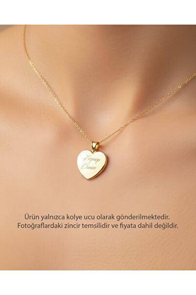 İNDİGO TAKI Fotoğraflı Açılabilir Kalp 14 Ayar Altın Kolye Ucu
