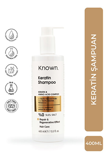 KNOWN. Sulfate-Free Salt-Free Nourishing Natural Keratin Shampoo (400ml) - Anti-Hair Loss Strengthening